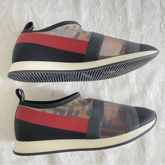 FENDI Technical Mesh Logo Sneakers - Picture 11 of 16